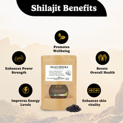 Halal Himalayan Shilajit Resin Crystals. 2X Strength. Airline-friendly (No Moisture) 15-30-60g