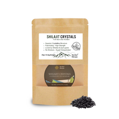 Halal Himalayan Shilajit Resin Crystals. 2X Strength. Airline-friendly (No Moisture) 15-30-60g