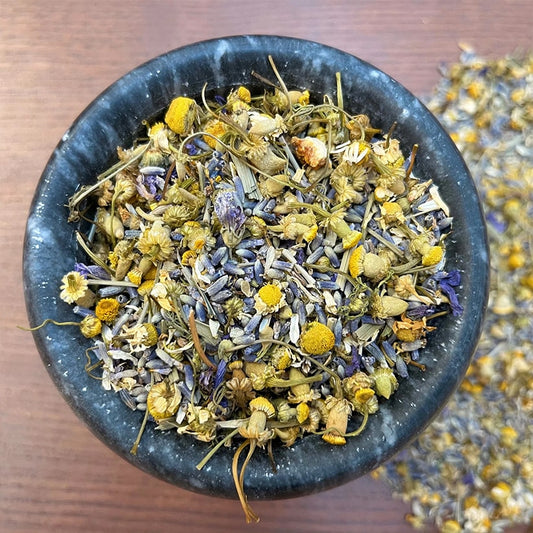 Herbal Sherpa – Stress Relief Tea Lemongrass, Chamomile, Lavender, Blue Mallow Blossoms 60g