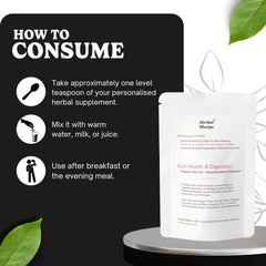 Herbal Sherpa-Gut health, Constipation, Restore Digestion. Leaky Gut Repair. Gas & Bloating Relief. Made to Order in 7 Days. 30-Day Supply.